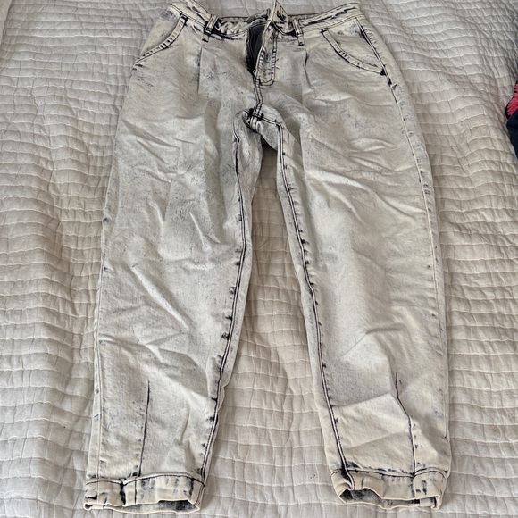Something Navy Denim - Something Navy Leighton Pleated Denim Pants